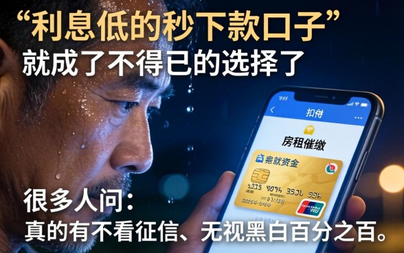 利息低的秒下款口子，诚意推荐5个不看征信无视黑白百分百下款app