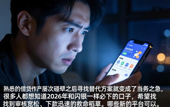 2026和闪银一样必下款的口子，倾情分享五个新上线贷款平台门槛低软件