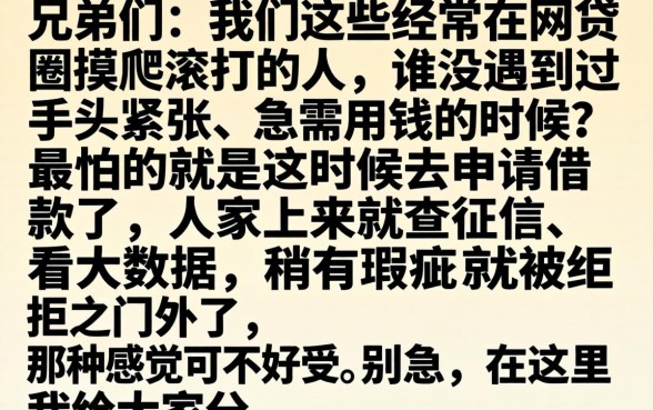 高利息能下款的口子，细致阐述5个不看负债的长期网贷平台