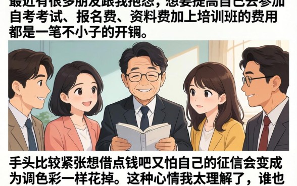 想轻松通过自考，整理5个无视黑白贷款口子