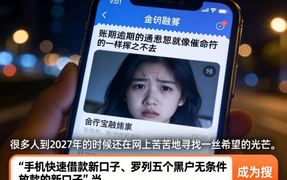 手机快速借款新口子，罗列五个黑户无条件下款的口子