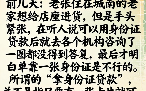 拿身份证能不能贷款，详尽说明5个高炮无视逾期能下的软件