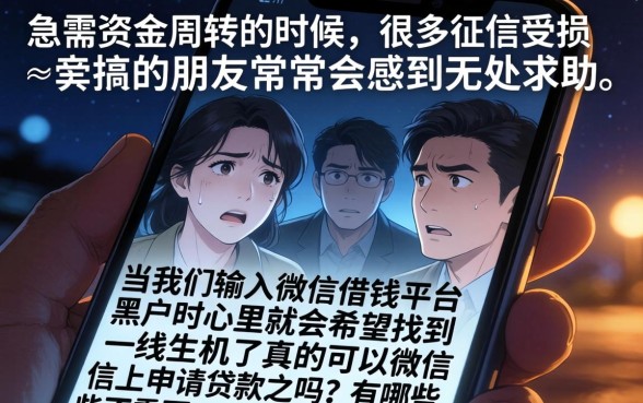 微信借钱平台黑户，倾情分享五个超级烂户双黑下款口子