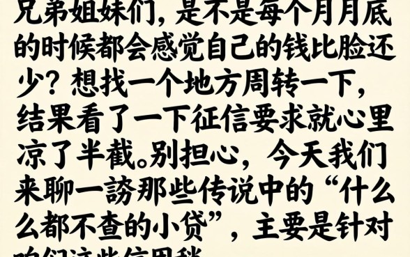 什么都不查的小贷，汇总5个大学生可以使用的口子