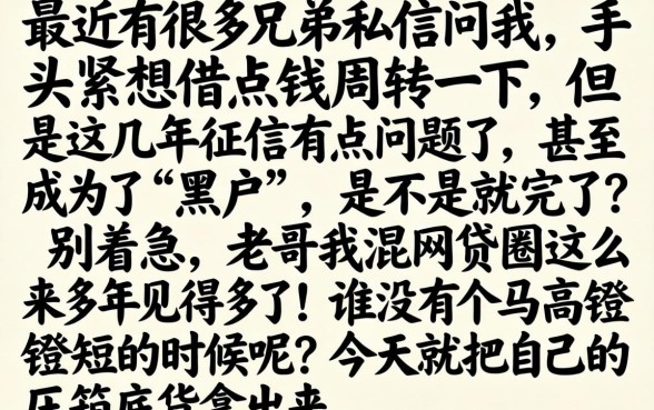 全网借款口子大全，理出五个黑户成功获取大额贷款的软件