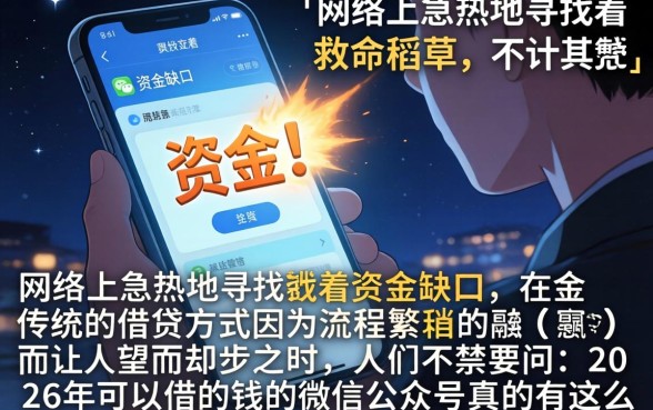 2026可以借钱的微信公众号，鼎力推荐五个新上线贷款平台门槛低口子