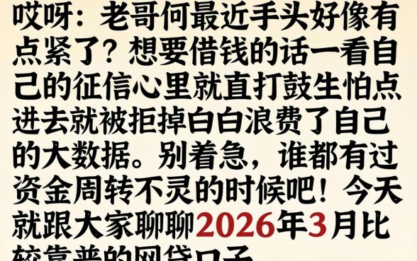 2026年3月贷款平台，概括五个比较好的小额贷款app