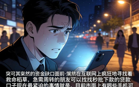 秒批下款的贷款口子，陈列5个手机可以临时借钱的app