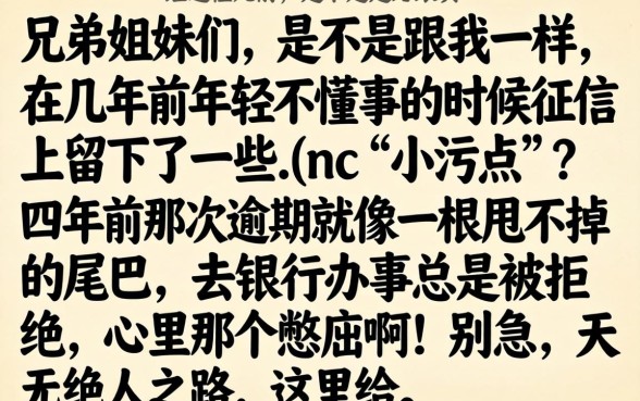 征信四年前有逾期，汇总五个无视评分的贷款口子