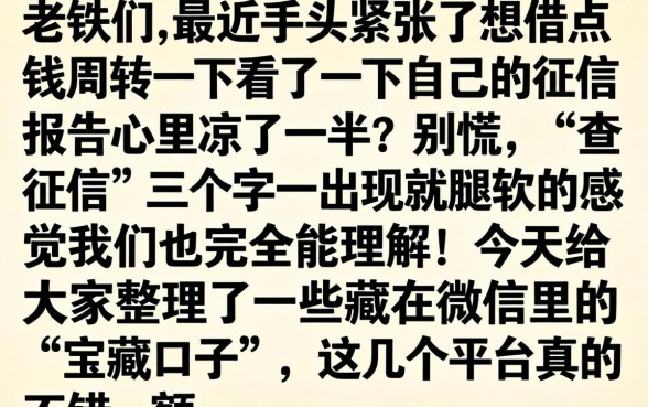 微信贷款口子秒下的，详尽说明5个无视黑白户口子