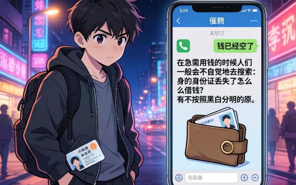 身份证掉了怎么借钱，规整五个无视黑白必下款的网贷app