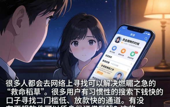 类似于下钱快的口子，整理5个凭身份证借款的软件