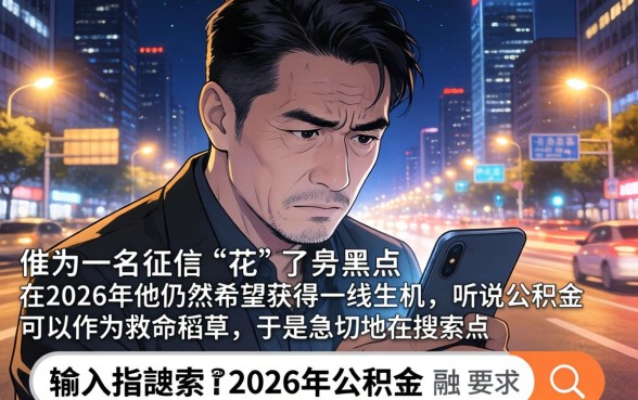 2026年公积金网贷口子有哪些，深入剖析5个黑户成功获取大额贷款的口子