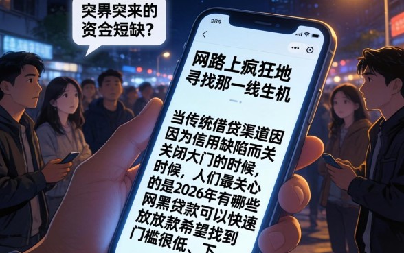 2026年有哪些网黑贷款能快速放款，理出五个门槛低易下款平台