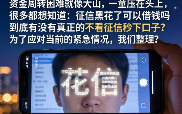 征信黑花了能借钱吗，整理5个5000块贷款秒下app