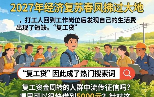 复工贷不看征信吗，胪列五个5000块贷款秒下app