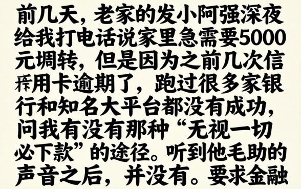 怎么借到5000元，详尽说明五个无视一切必下款的口子