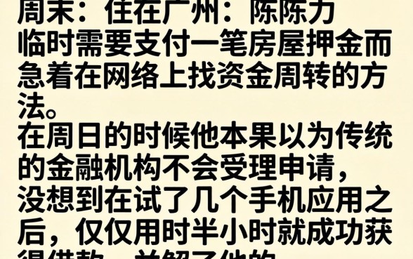 星期天下款的口子，概括五个手机可以临时借钱的app