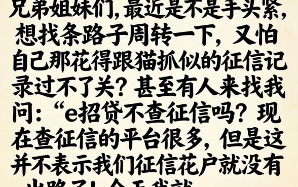 e招贷不上征信吗，枚举5个无视一切包下款5000秒下款的软件