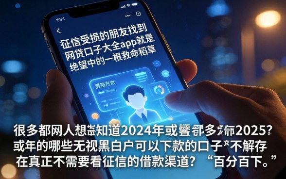 网贷口子大全app，条列五个黑户无条件下款的app