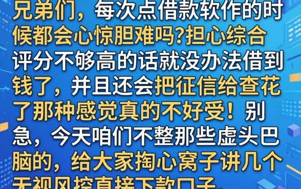 无视风控绝对下款口子，规整五个闪电审批的app