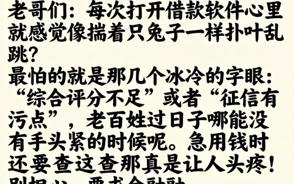 易通过秒下款的口子，规整五个无视评分的贷款平台