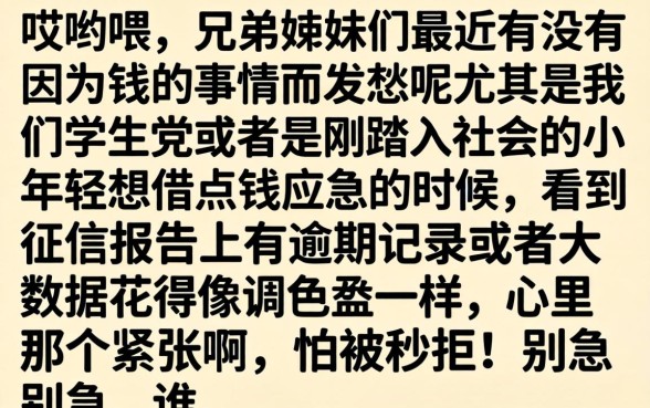 学生易下款的口子，概览五个真正无视逾期大数据的网贷口子