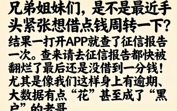 双黑烂户能下款的口子，汇整5个无视逾期大数据花户黑户app