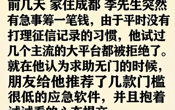 不要资质的借款平台，精选五个手机可以临时借钱的软件
