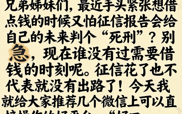 微信有好下款的口子，汇整5个无视黑白的网贷平台