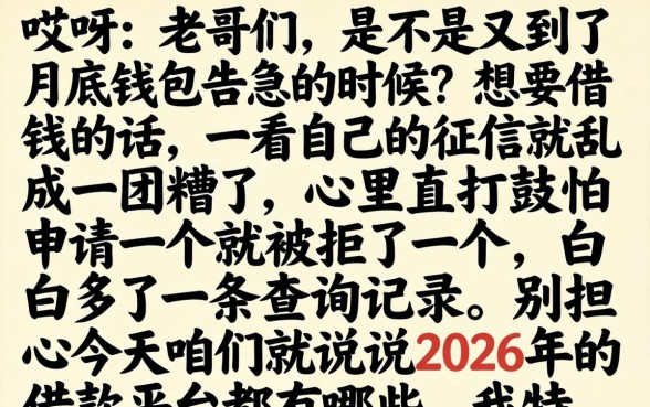 2026年借款平台有哪些，归纳5个支付宝快贷轻松借软件