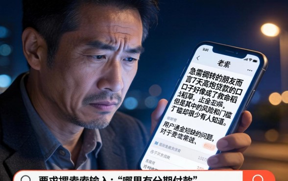 7天高炮贷款的口子，梳理五个分期有额度的网贷平台