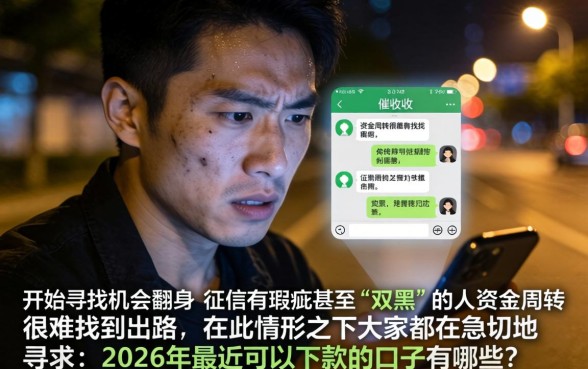 最近可下款的口子，枚举5个双黑户必下款的口子