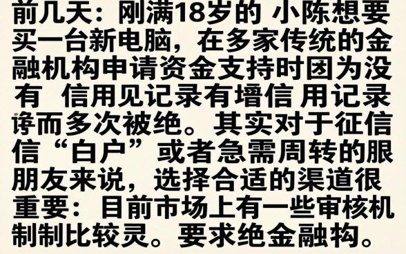 贷款不上征信的机构，概览五个18岁借款神器快速下款口子