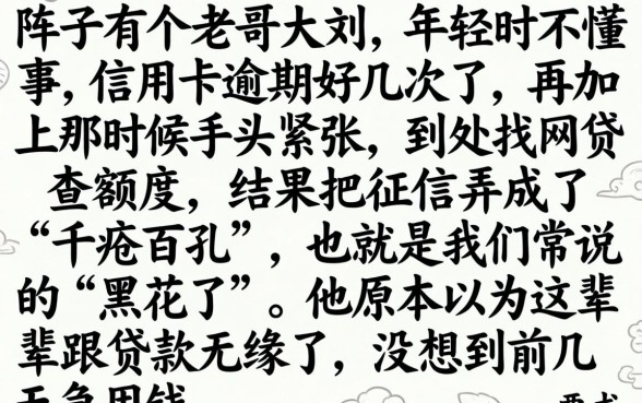 征信黑花了能消失吗，规整5个无视黑户包下款的口子