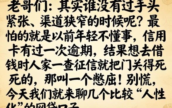 有一次信用卡逾期，遴选五个黑白贷款必过的软件