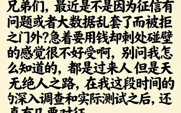 无视征信大数据的口子，概览五个黑户下款软件
