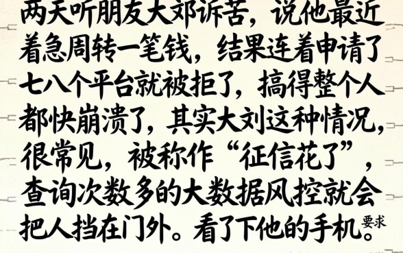 现在还你下款的口子，梳理5个征信花了能网贷的app