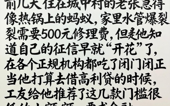 不查征信贷款五百，详尽说明5个无视征信黑户口子