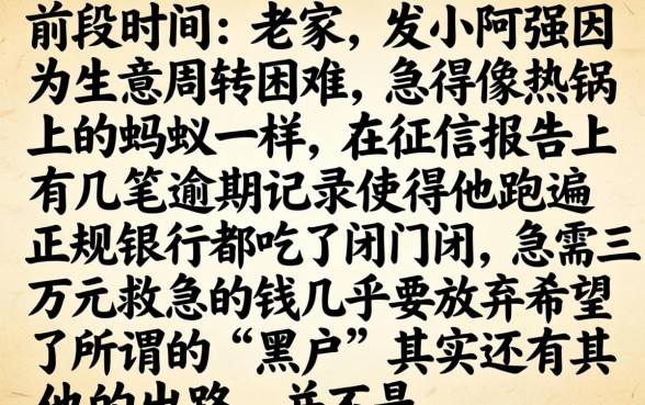 黑户可以通过的口子，概括5个黑户急需三万秒到的的口子