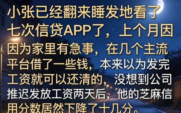 没有有好下的口子，理出五个芝麻分负面借款的口子