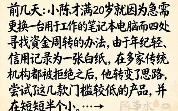 有哪些秒下款的口子，整合五个20岁借钱不求征信速借口子