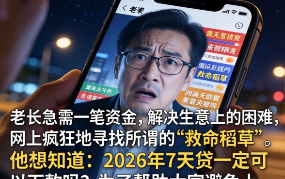 2026年7天贷必下款的口子，筛选5个无视一切包下款5000秒下款的平台