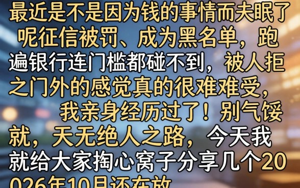 2026年10月黑户口子，甄选5个秒批无面签贷款app