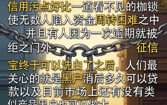 黑户消后多久能贷款，胪列五个黑户可以做大额贷款口子