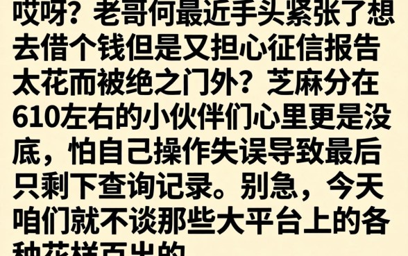 芝麻分610上贷款，精选五个20岁可以借钱平台不查征信的平台