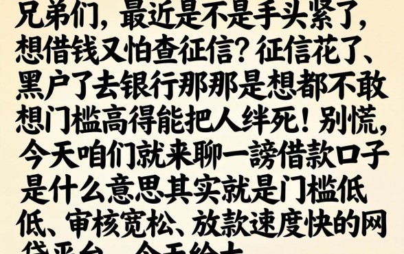 借款口子是怎么回事，胪列五个闪电审批的口子