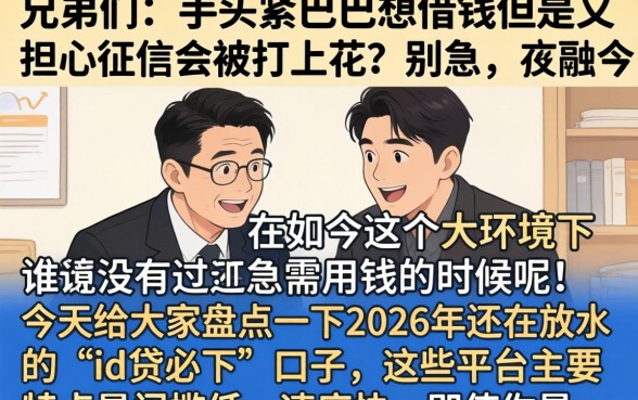 2026id贷必下的口子下载，整合五个网贷容易下款18岁的平台