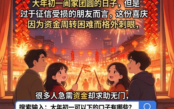 大年初一能下的口子，热忱推荐5个双黑烂户风控能下款5000口子