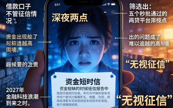 借款口子无视征信，筛选五个秒批通过的网贷平台